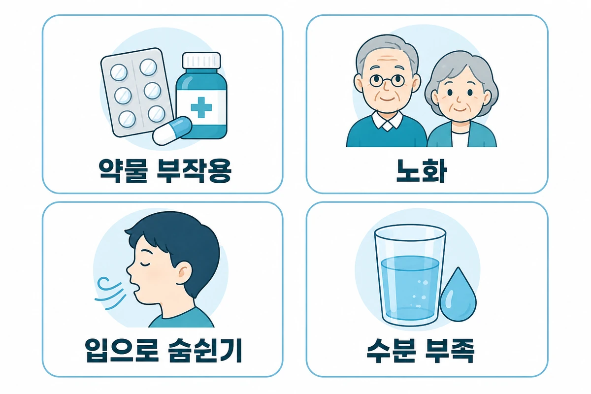 구강건조증 원인 네 가지